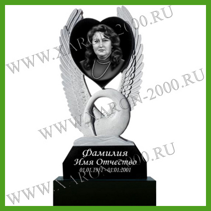Гранитный фрезерованный памятник 042